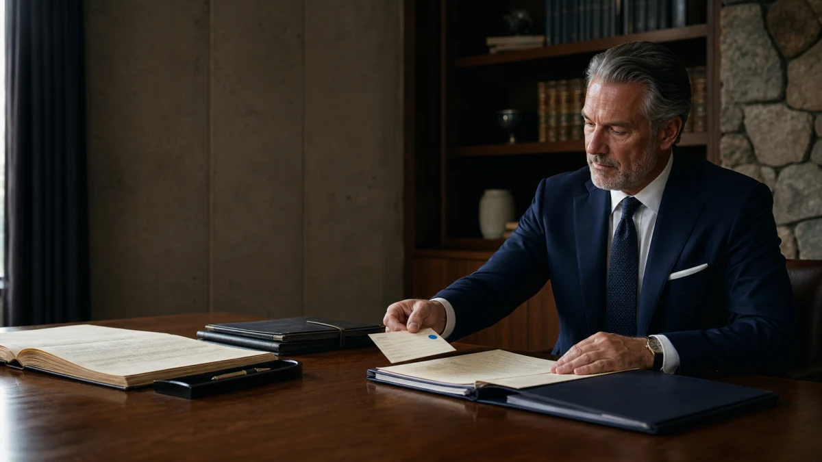 A legal operations leader reviews the controlled handoff from an initial inquiry to a structured intake record.
